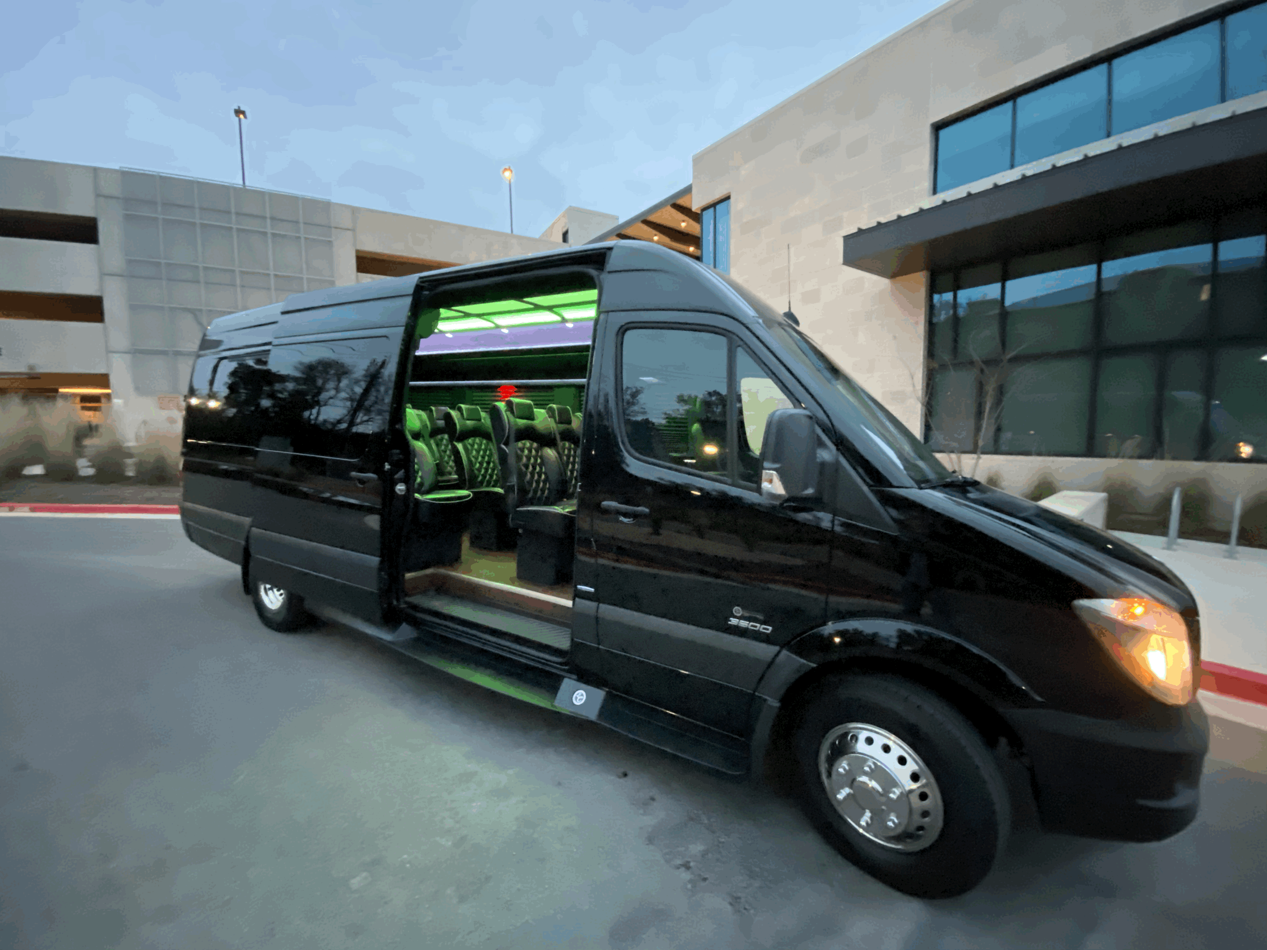 Austin employee shuttle service Sprinter van