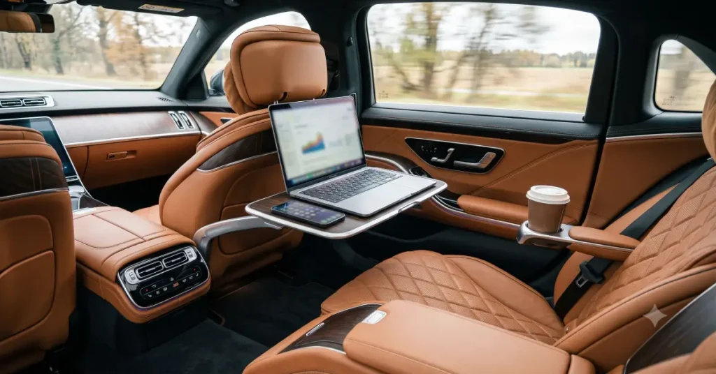 Austin intercity car service luxury interior for business travel
